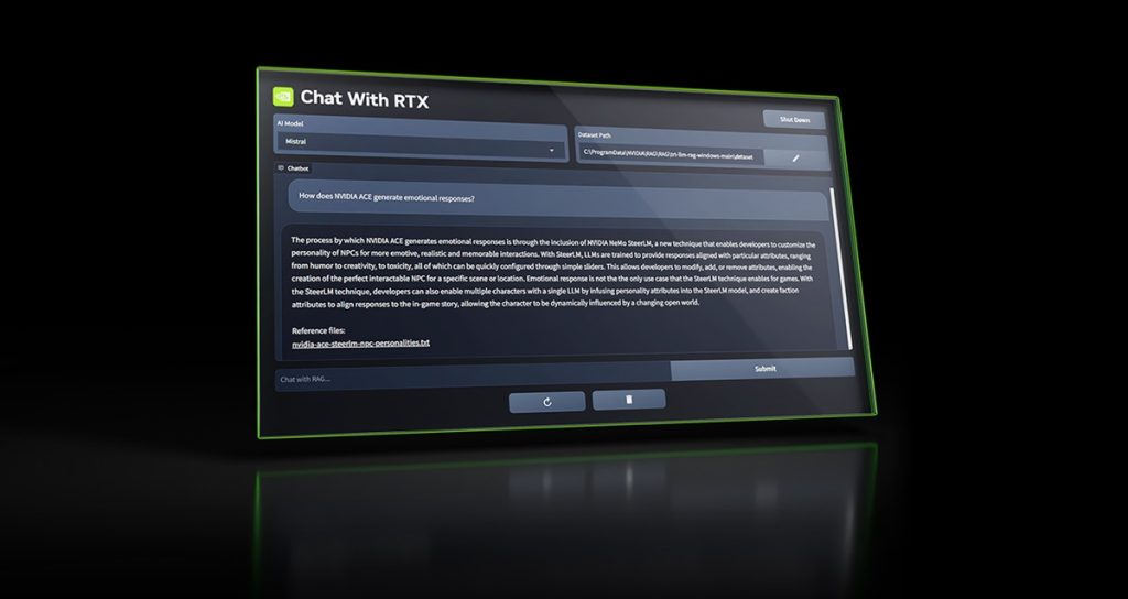 Chat With RTX brings custom local chatbots to Nvidia AI PCs