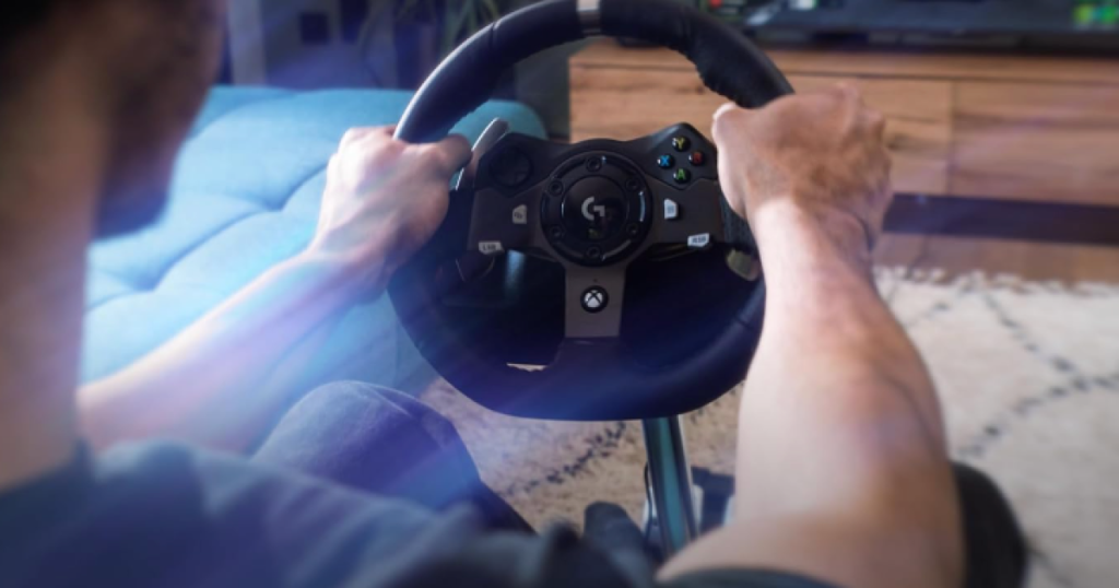 This Logitech racing wheel and pedal for Xbox, PC is 23% off