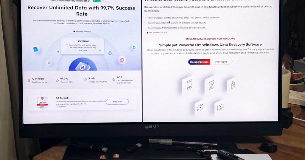 Stellar Data Recovery vs. EaseUS: best premium data recovery