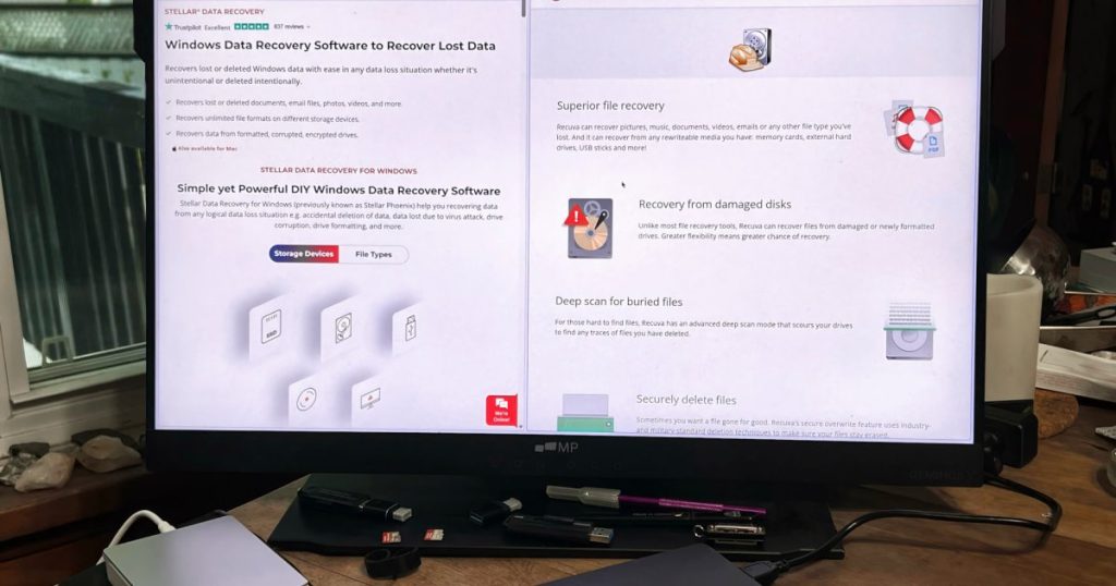 Stellar Data Recovery vs. Recuva: which data recovery wins?