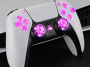 eXtremeRate 7 Colors 9 Modes Luminated Dpad Face Buttons Thumbsticks DTF LED Kit for PS5 Controller