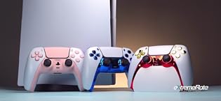 eXtremeRate Replacement Custom Buttons, Touchpad, Accent Rings and Thumbsticks for PS5 Controller