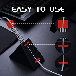 Hotline Games Gaming Mouse Bungee Cable Cord Clip Management System