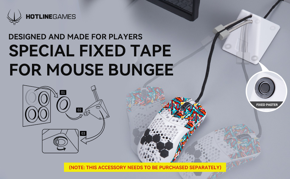 Hotline Games Gaming Mouse Bungee Cable Cord Clip Management System