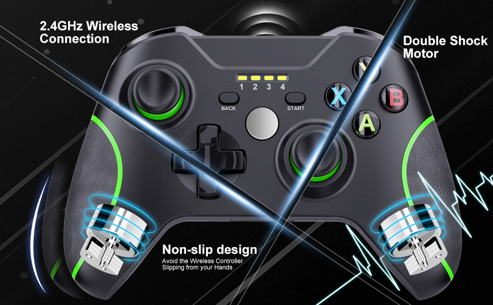 anti-slip dual motor shock wireless xbox one controller