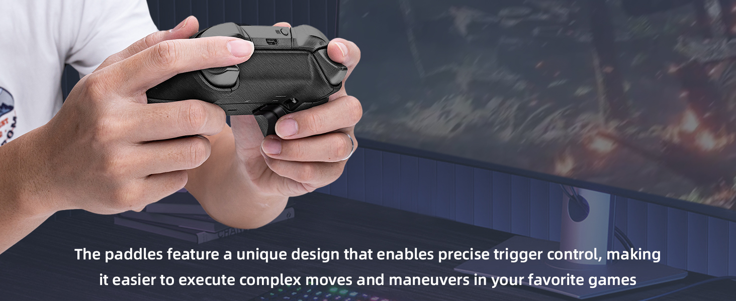 The paddles feature a unique design that enables precise trigger control