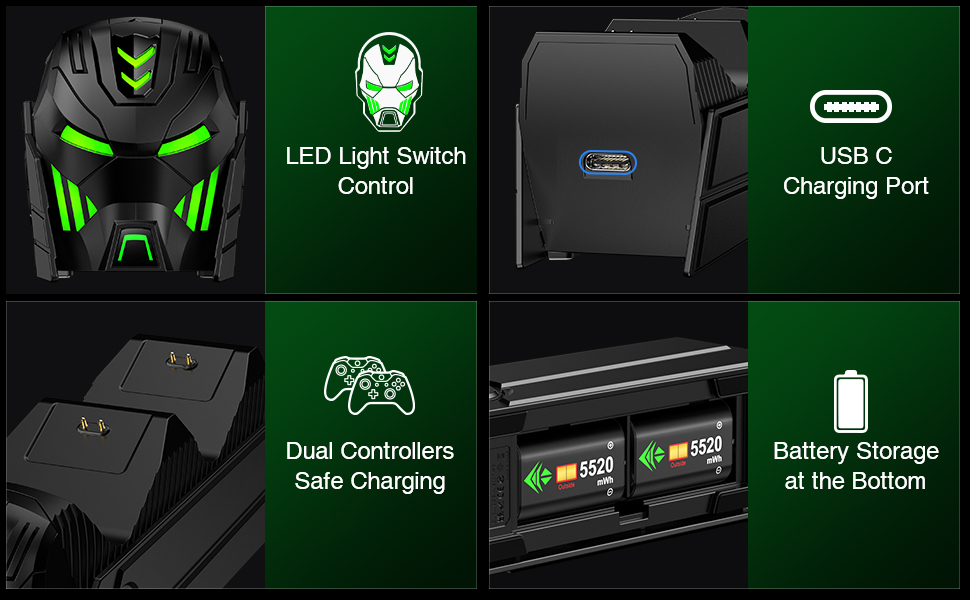 Details of xbox controller charger station