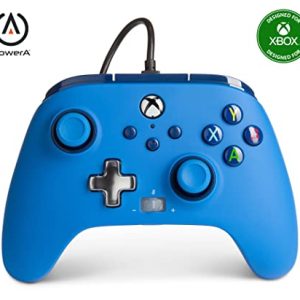 PowerA Enhanced Wired Controller for Xbox Series X|S – Blue, Officially Licensed for Xbox