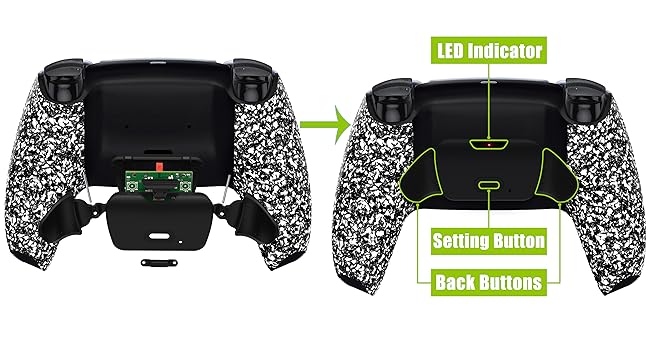 eXtremerate Gold Programable RISE Remap Kit for PS5 Controller Back Paddles Back Button Attachment