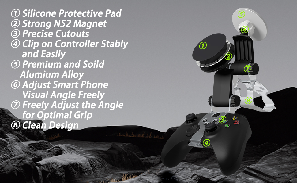 X Box Series X/S Controller Magnetic Controller Phone Mount Clip