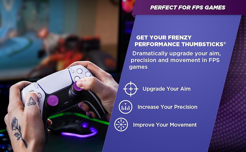 Improve your aim, precision, and movement with control freek Frenzy thumbstick extenders grip covers