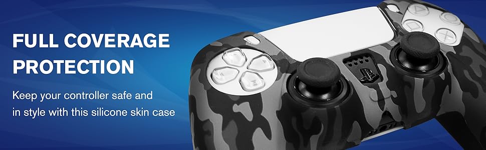 fosmon protective silicone skin and thumb grips for the ps5 controller